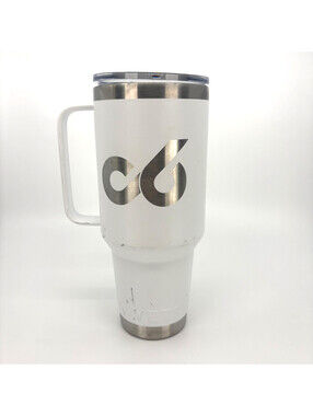 Yeti Rambler 42 Oz Straw Mug With Handle White C6 Logo No Straw